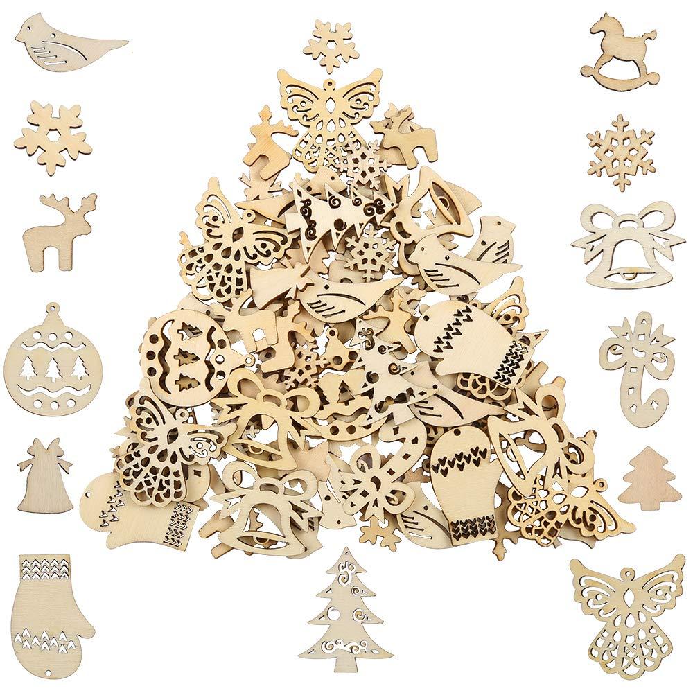 Lindos adornos de Navidad, de madera y hechos a mano, ideales para hacer manualidades, darle un toque único al regalo de esa persona especial o decorar el arbolito, la mesa o un rincón de tu hogar esta Navidad. Manualidades navideñas DIY