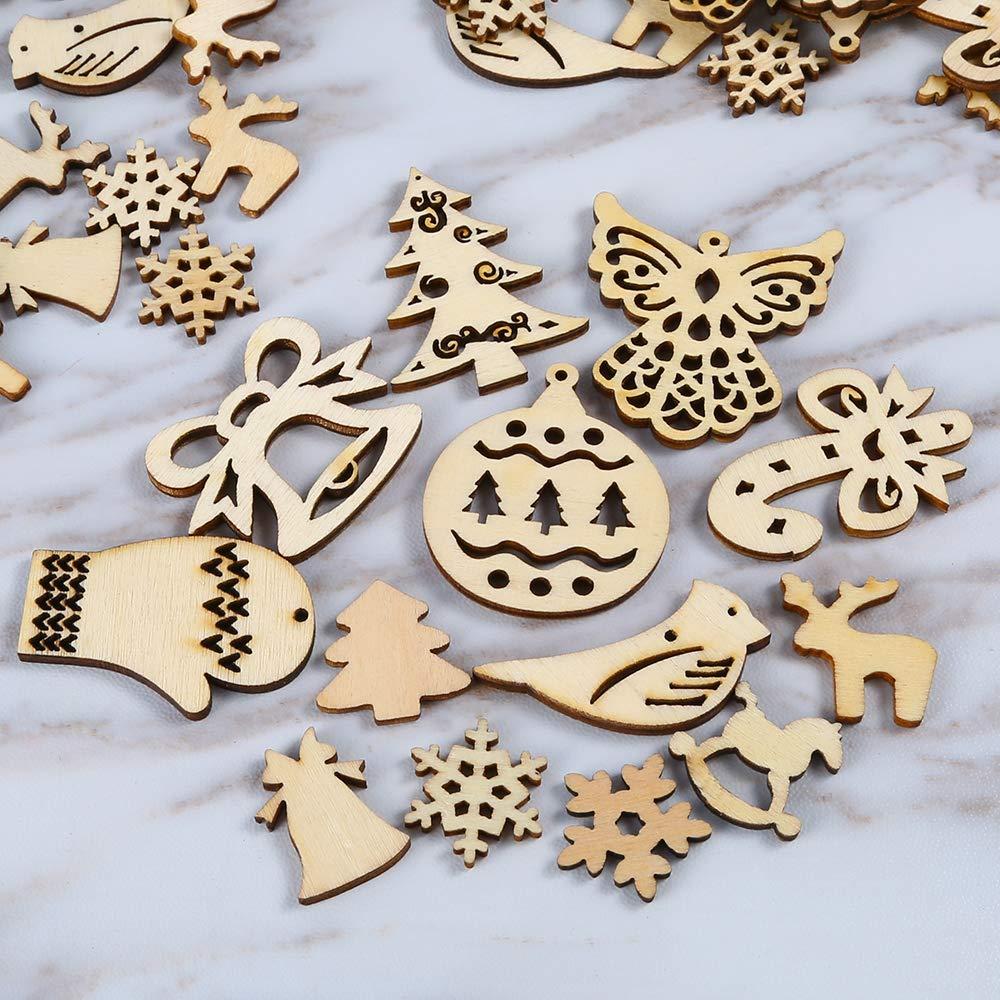 Lindos adornos de Navidad, de madera y hechos a mano, ideales para hacer manualidades, darle un toque único al regalo de esa persona especial o decorar el arbolito, la mesa o un rincón de tu hogar esta Navidad. Manualidades navideñas DIY