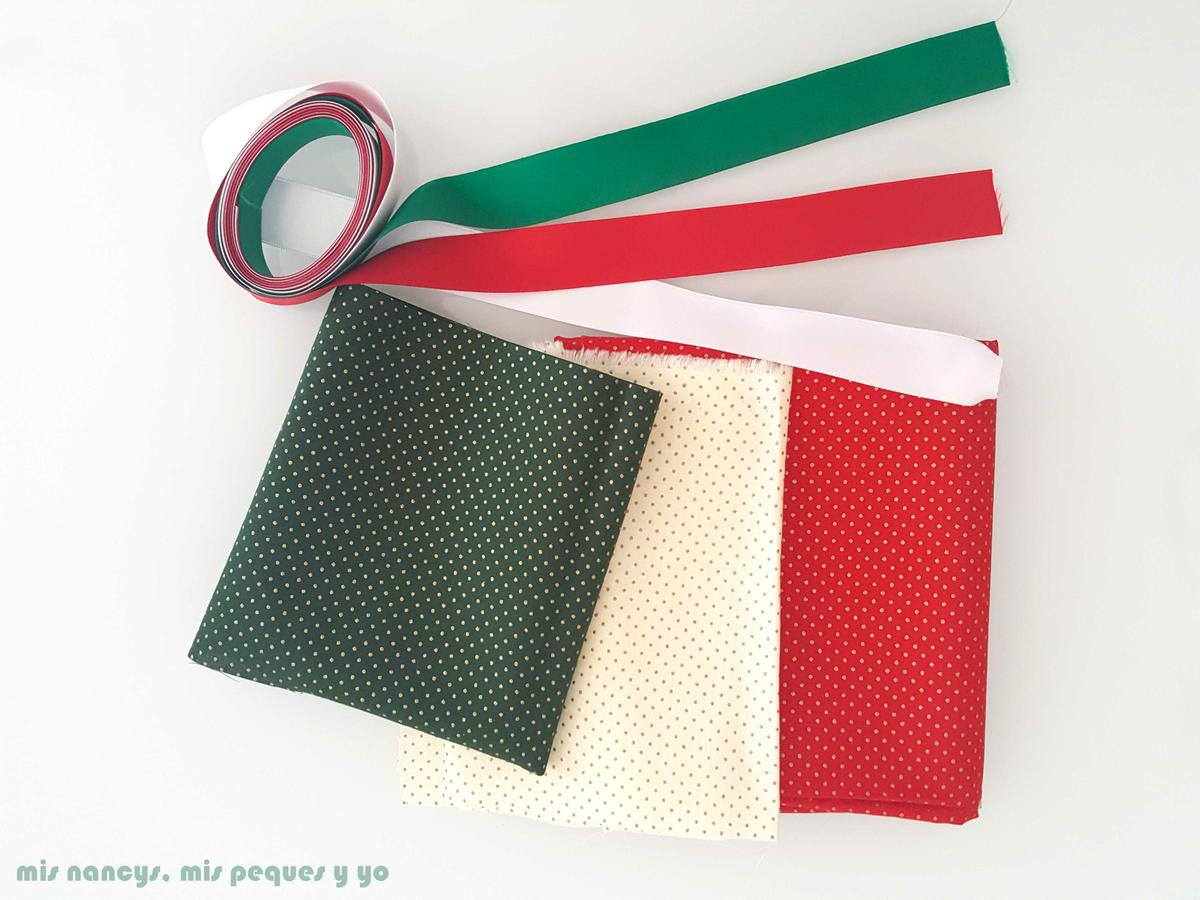 mis nancys, mis peques y yo, tutorial corona de navidad trenzada, materiales