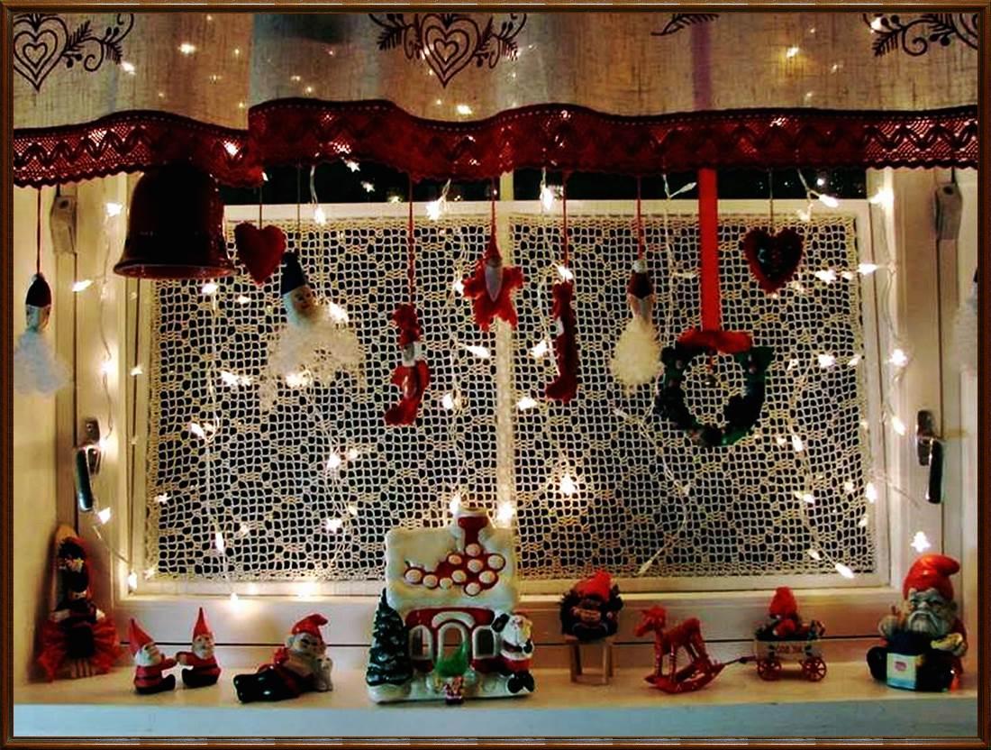 ventana decoración navidad