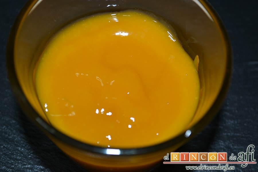 Salsa de mango, sugerencia de presentación