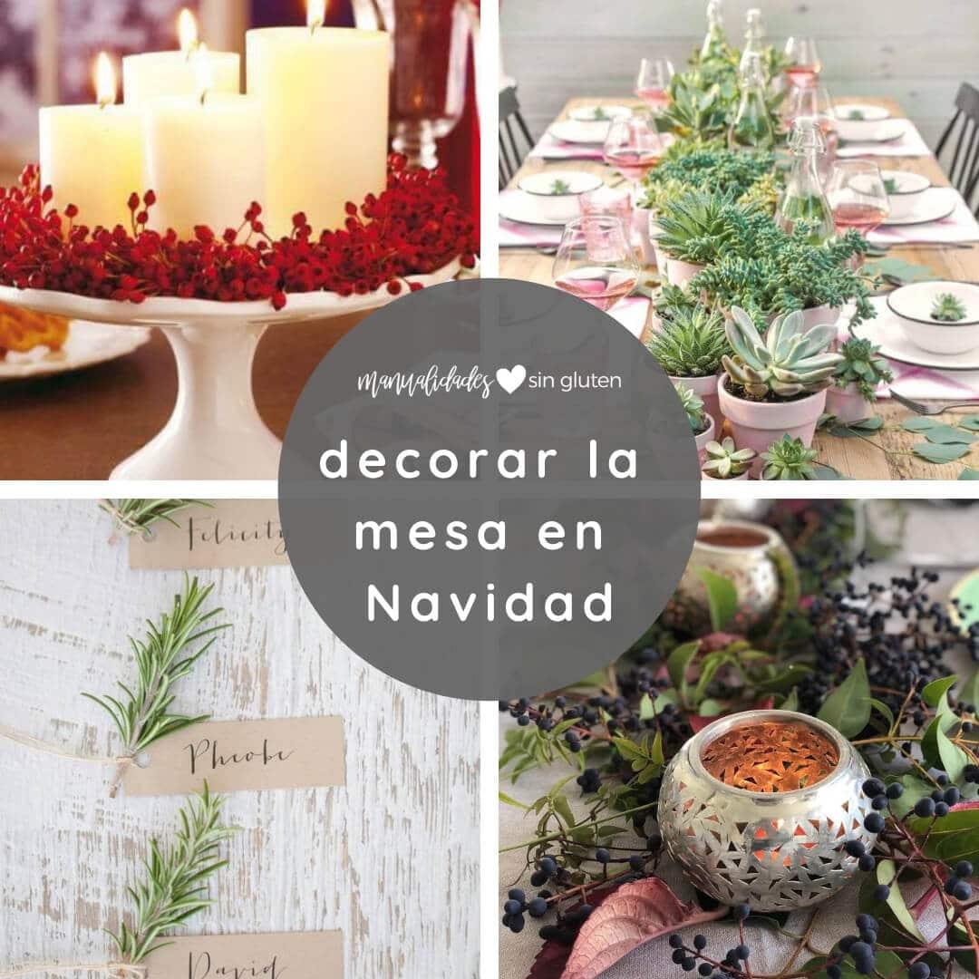 decorar la mesa en Navidad