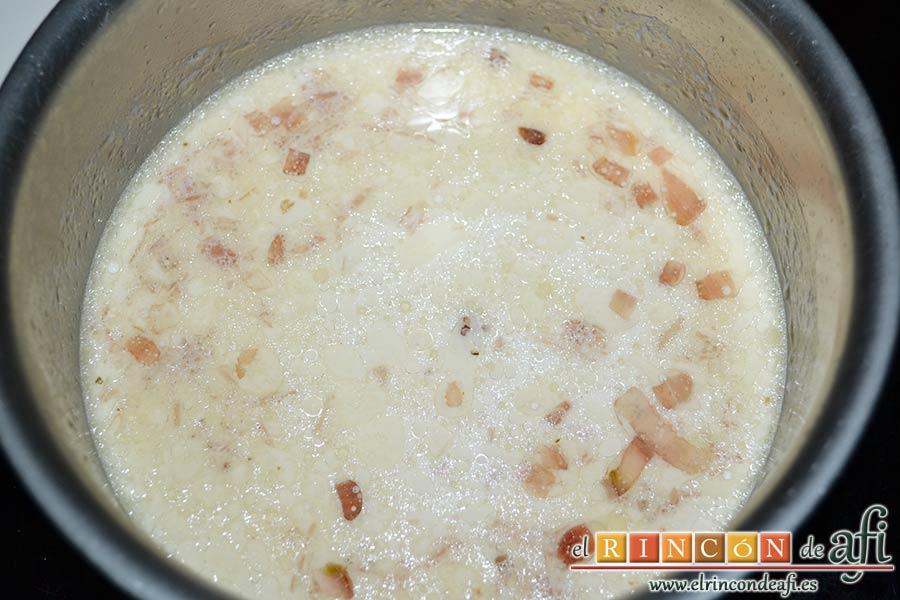 Secreto con salsa de foie, vigilar que hayan pasado cinco minutos