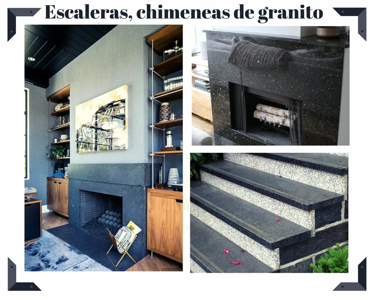 El granito es un clásico como revestimiento de chimeneas y escaleras. 