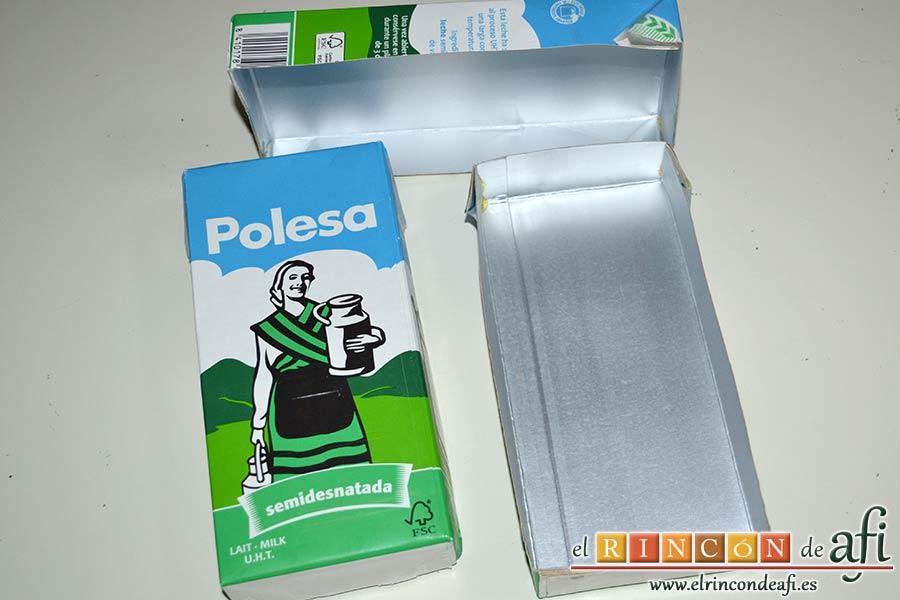 Turrón de chocolate con almendras, hacemos un molde si no tenemos uno