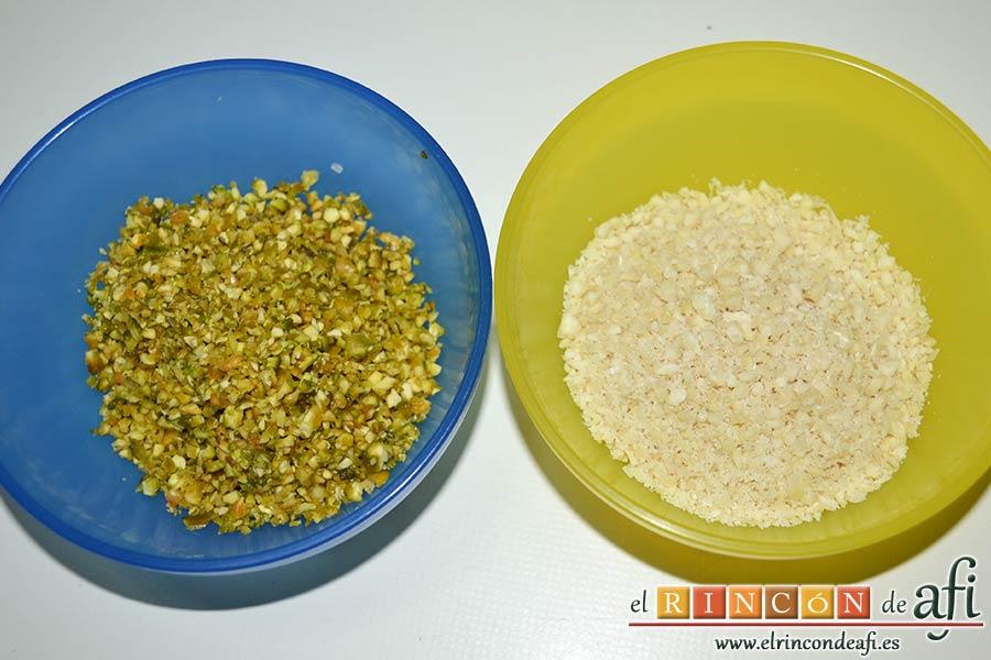 Bombones de salmón y queso, colocarlos en un bol pequeño