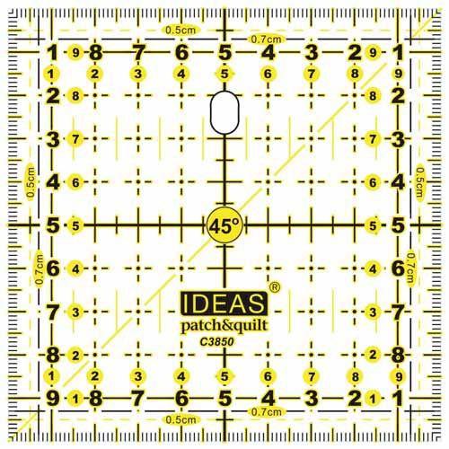 regla patchwork 10 x 10 cm