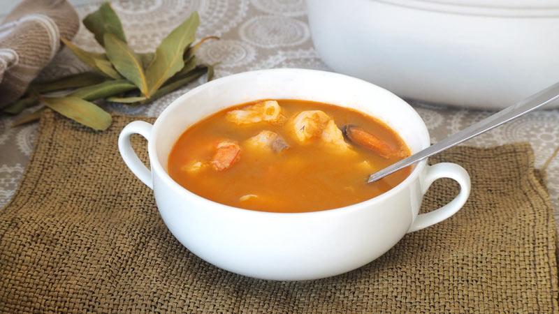 sopa de pescado y marisco a lo pobre