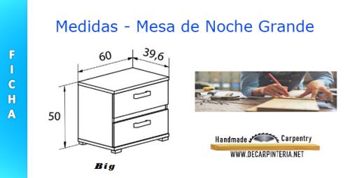 Medidas de Mesita de Noche Grande