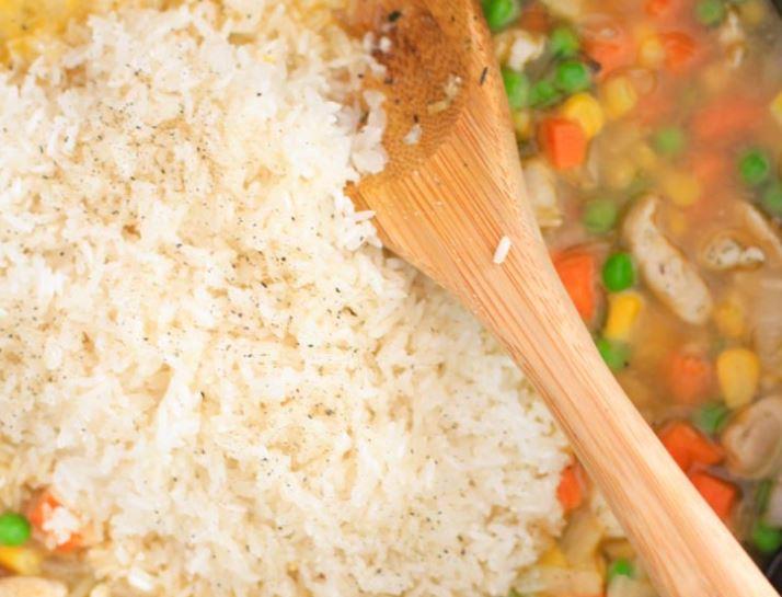 arroz con verduras y pollo