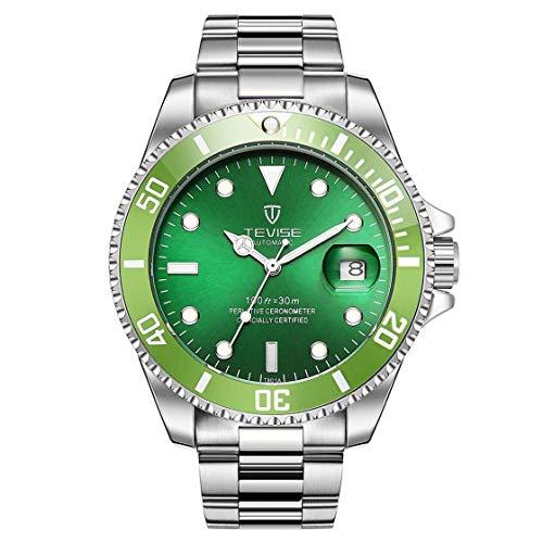 TEVISE T801 Hombres Reloj mecánico automático de Moda Reloj Luminoso 30M Reloj Deportivo...