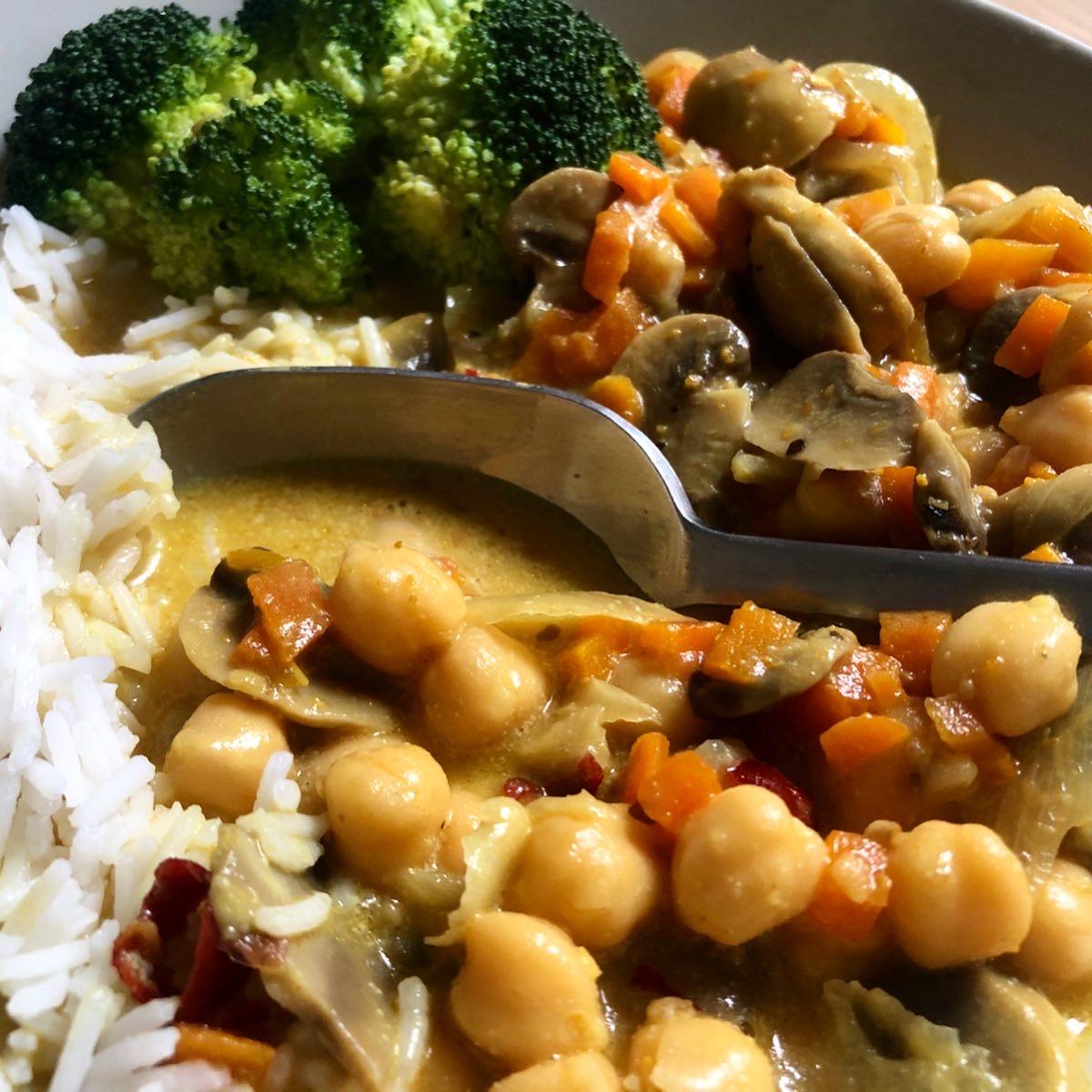 curry de garbanzos