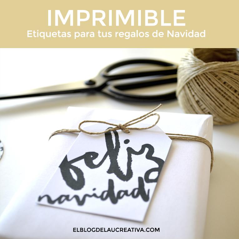 IMPRIMIBLE | Etiquetas gratis para tus regalos navideños - El blog de Laucreativa