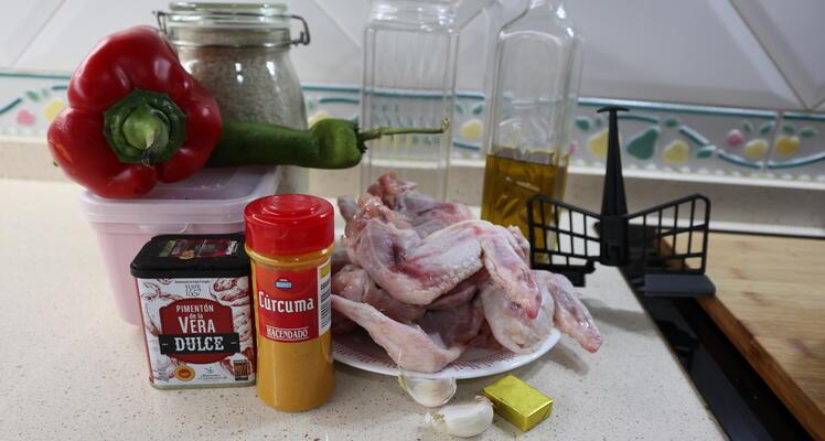 Ingredientes para hacer arroz con pollo en Mambo