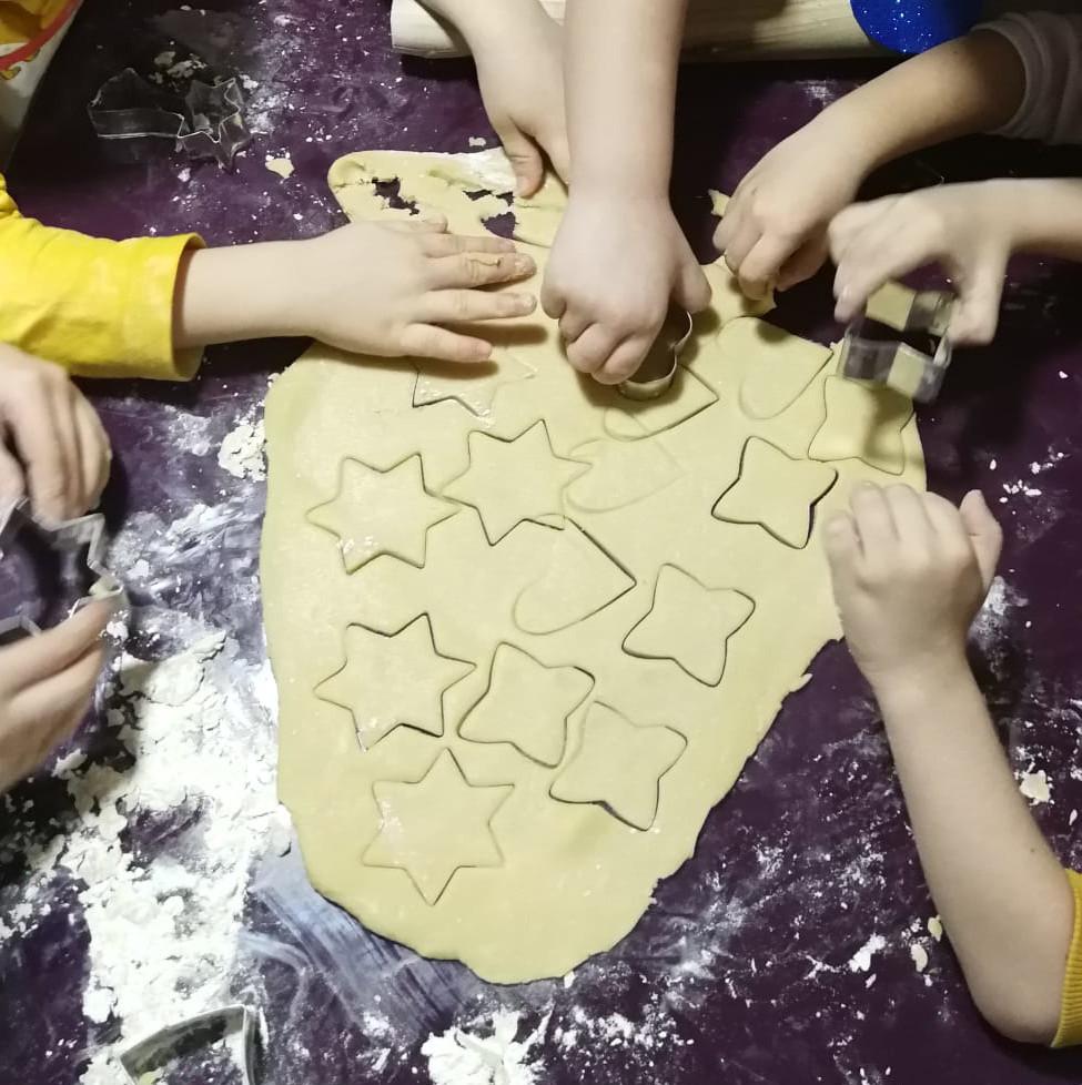 cortando las galletas