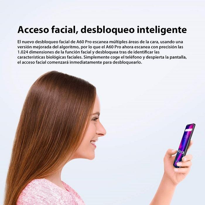 Blackview A60 Pro, desbloqueo facial