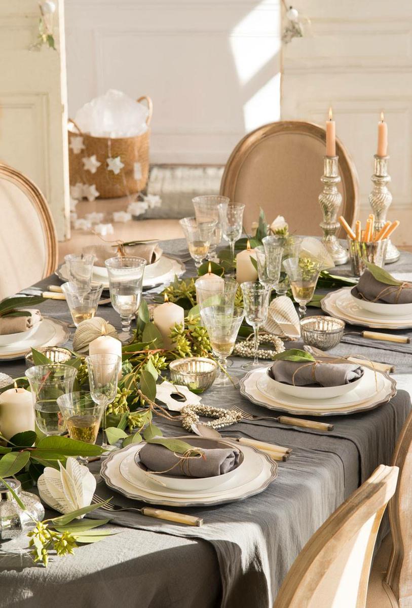 mesas navideñas rústicas