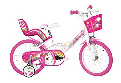 Dino Bikes 164R-UN bicicletta Ciudad 40,6 cm (16") Acero Rosa, Blanco Niñas - Bicicleta (Vertical, Ciudad, 40,6 cm (16"), Acero, Rosa, Blanco, 40,6 cm (16"))