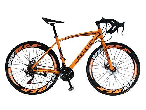 Helliot Bikes Sport 03 Bicicleta de Carretera Urbana, Adultos Unisex, Naranja, M-L