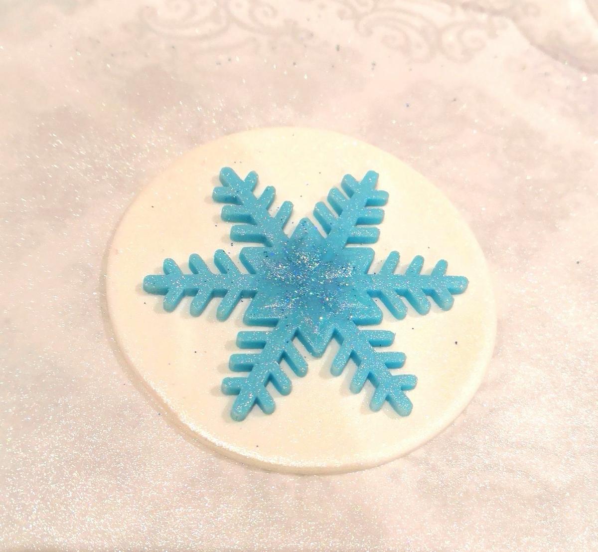 copo de nieve de fondant