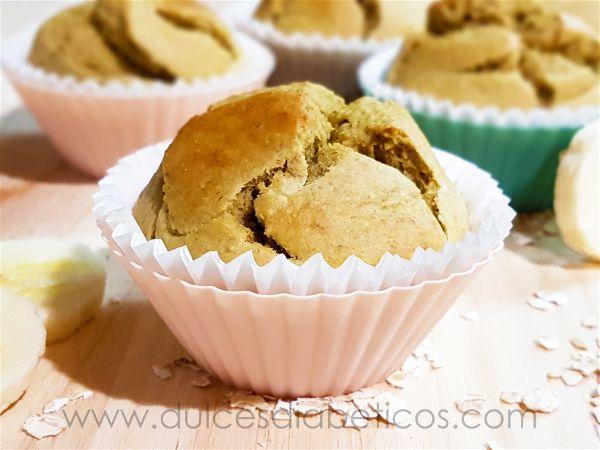 Muffins de avena y platano saludables