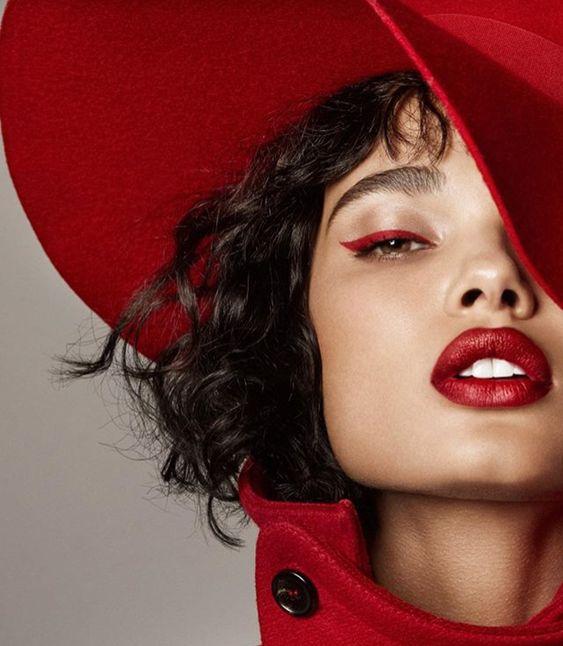 Labios rojos navidad