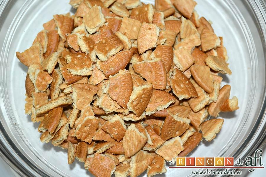 Salchichón de chocolate, trocear