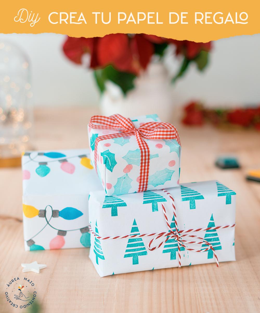 Sorprende envolviendo tus regalos con un papel de regalo creado por ti misma. Papeles de regalo creados con la técnica de carvado japones. Sólo necesitarás un cuter y una goma para realizarlo!