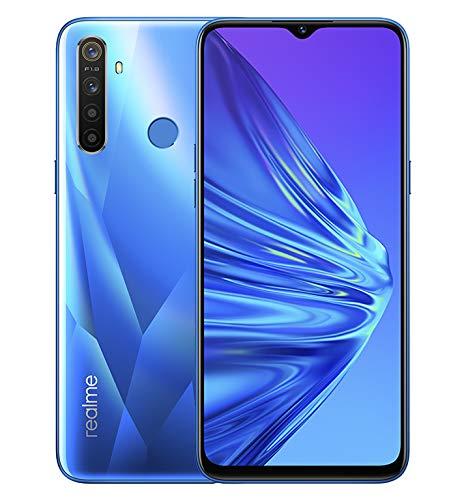 Realme 5 - Smartphone de 6.5", 4GB RAM + 128GB ROM, LCD Multitáctil, procesador Octacore, cuádruple cámara 12MP IA, Dual Sim, Azul (Crystal Blue), [Versión española]