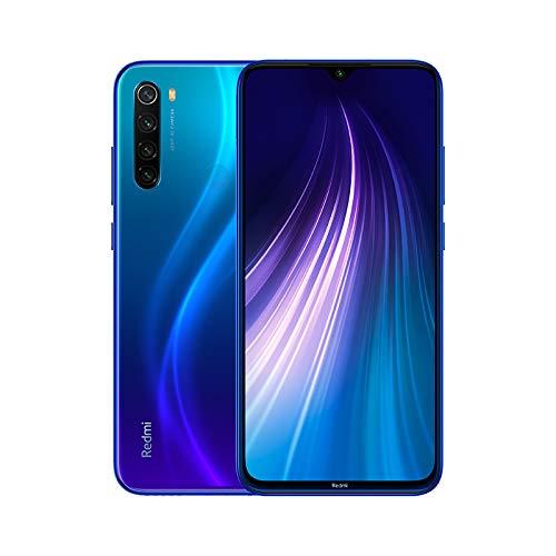 Xiaomi Redmi Note 8 Teléfono 4GB RAM + 64GB ROM, Pantalla Completa de 6.3", Procesador Snapdragon 665 Octa-Core, 13MP Frontal y 48MP AI Cuatro Cámara Trasera Móviles Versión Global (Azul)