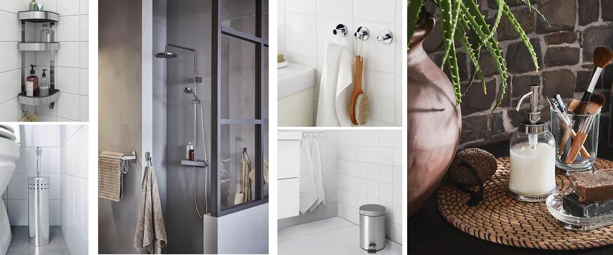 Accesorios de baño de Ikea en acero inoxidable