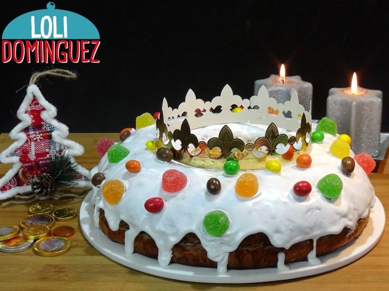 Roscón de Reyes con glaseado real