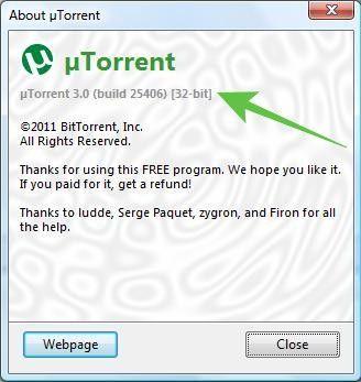 Ver la versión de uTorrent