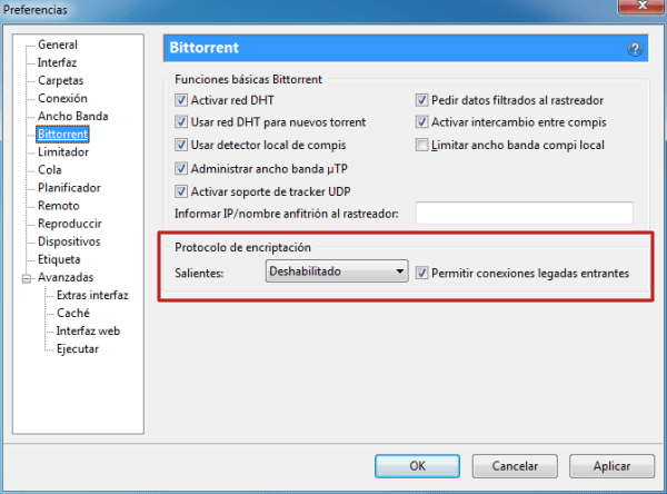 Configurar uTorrent - Preferencias 6