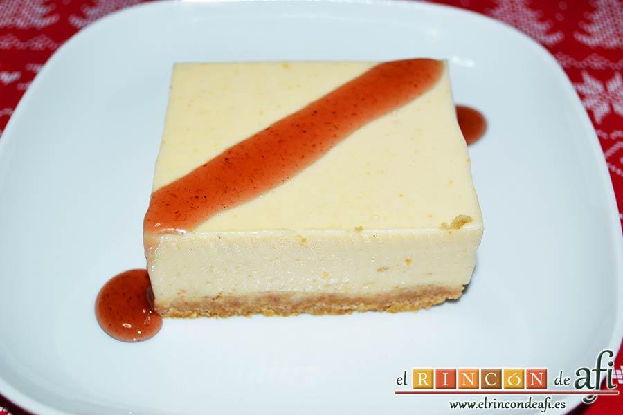 Tarta fría de turrón de Jijona, sugerencia de presentación