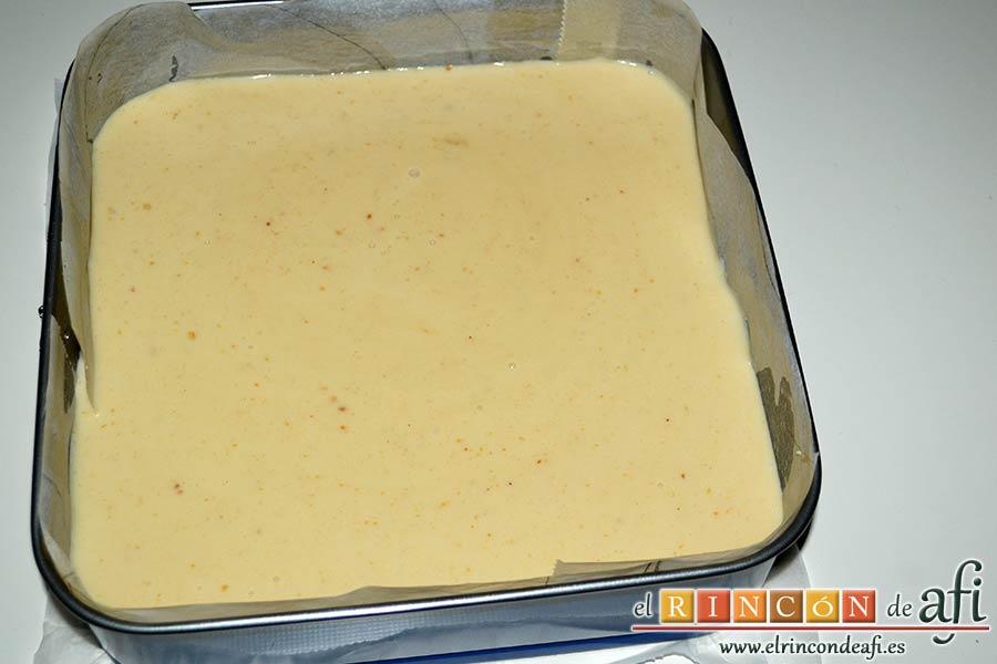 Tarta fría de turrón de Jijona, volcar sobre el molde