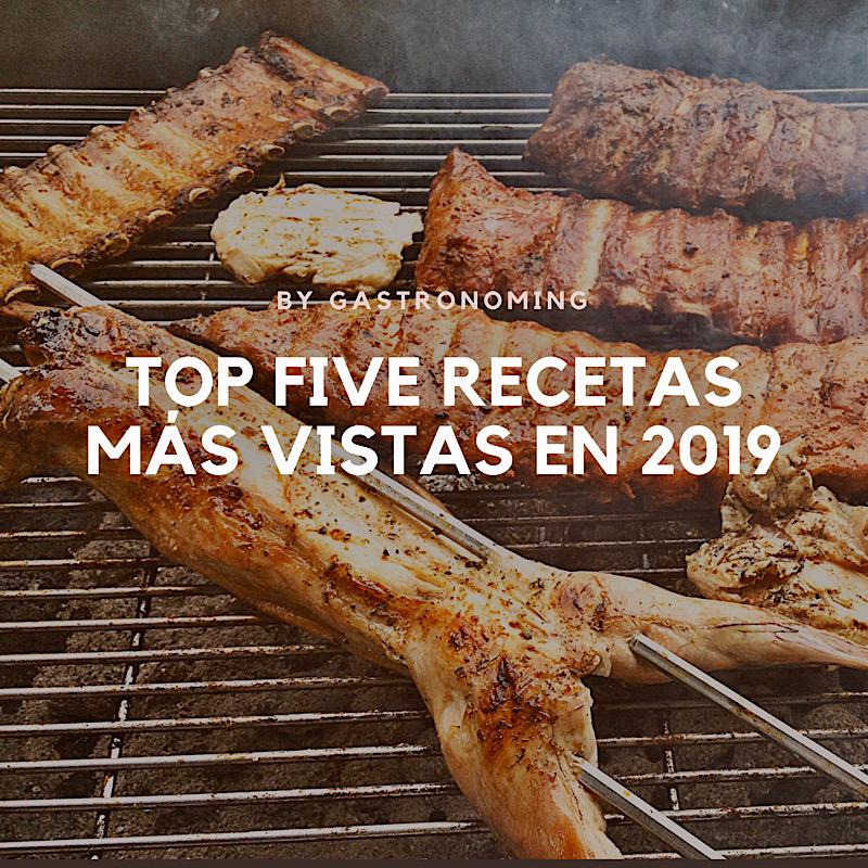 top five recetas mas vistas en 2019