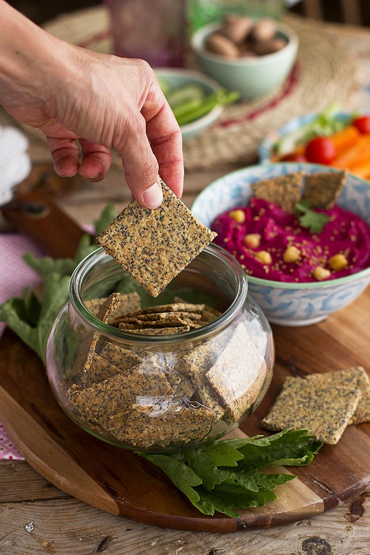 Crackers de semillas receta super sencilla, sana y crujiente
