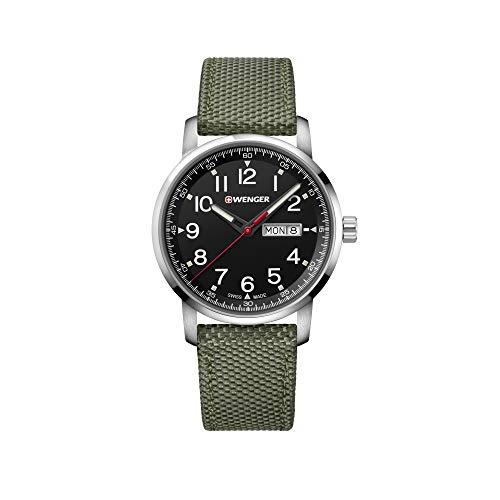 Wenger Hombre Attitude - Reloj Suizo de Cuarzo analógico de Acero Inoxidable/Nylon...