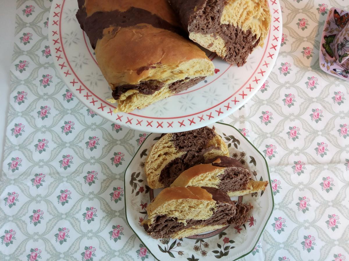 Vista cenital del pan de calabaza