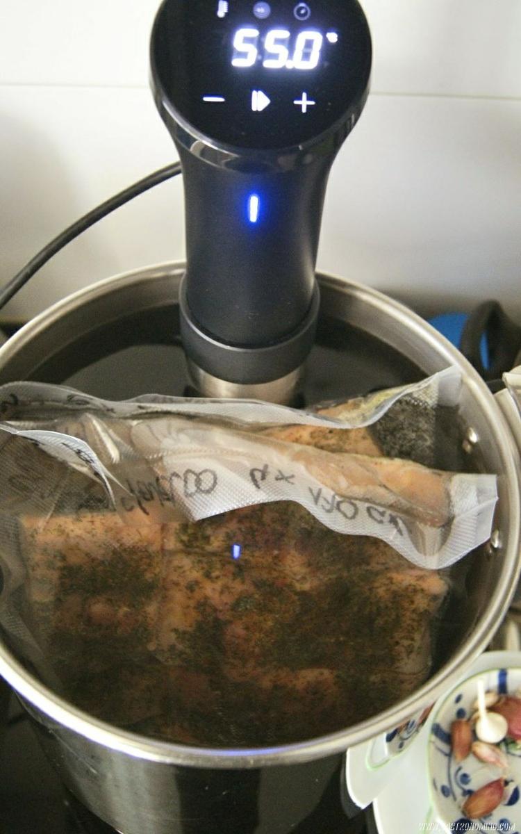 Salmón con eneldo sous vide 4