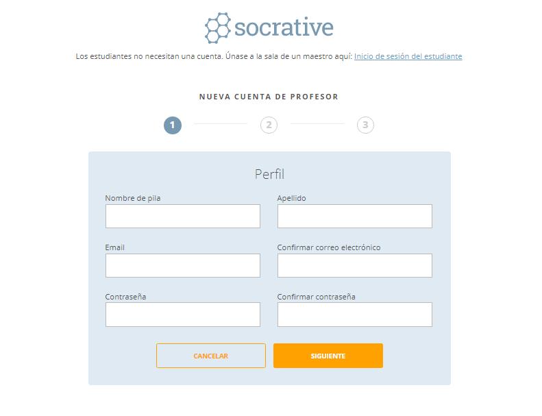 Registro de profesor.