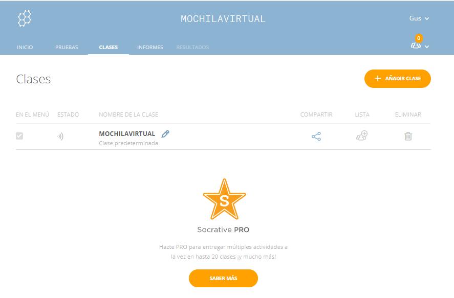 Tutorial paso a paso de Socrative. Clases