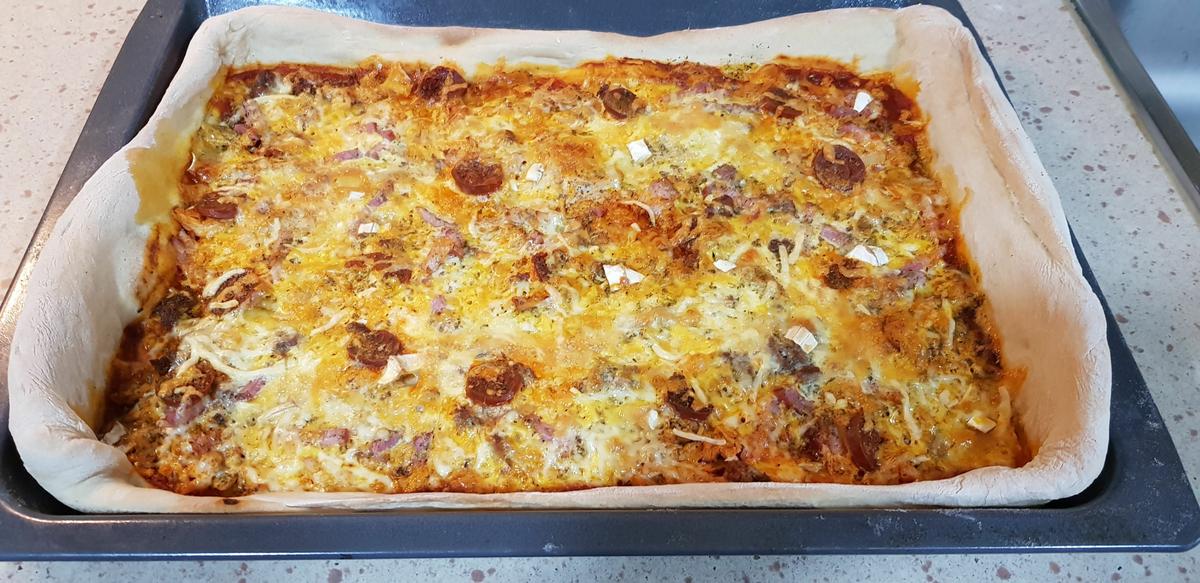 Masa para pizza en panificadora