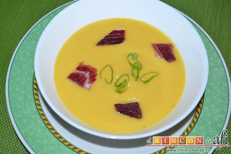 Crema de porrusalda, sugerencia de presentación