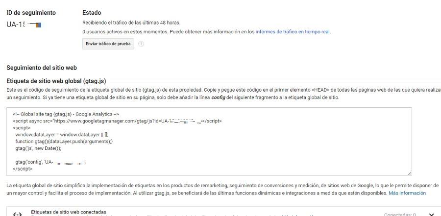 codigo seguimiento analytics