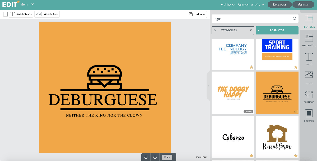 crear logos con edit org