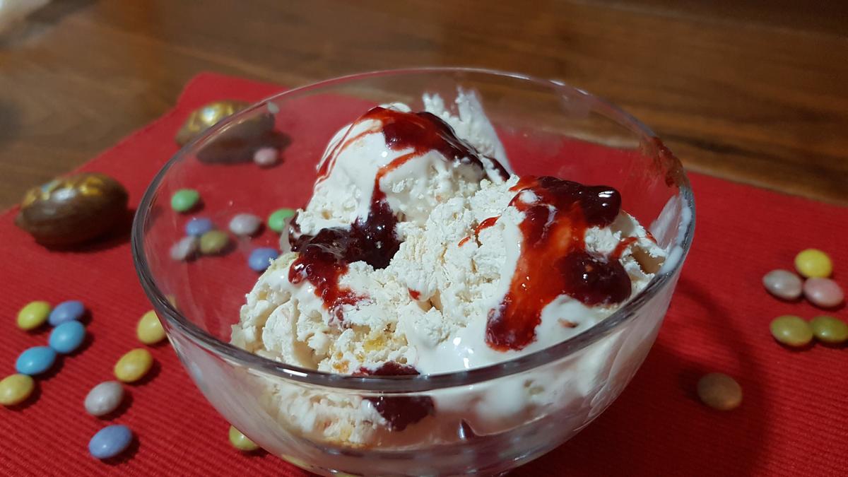 Helado de tarta de queso sin azúcar