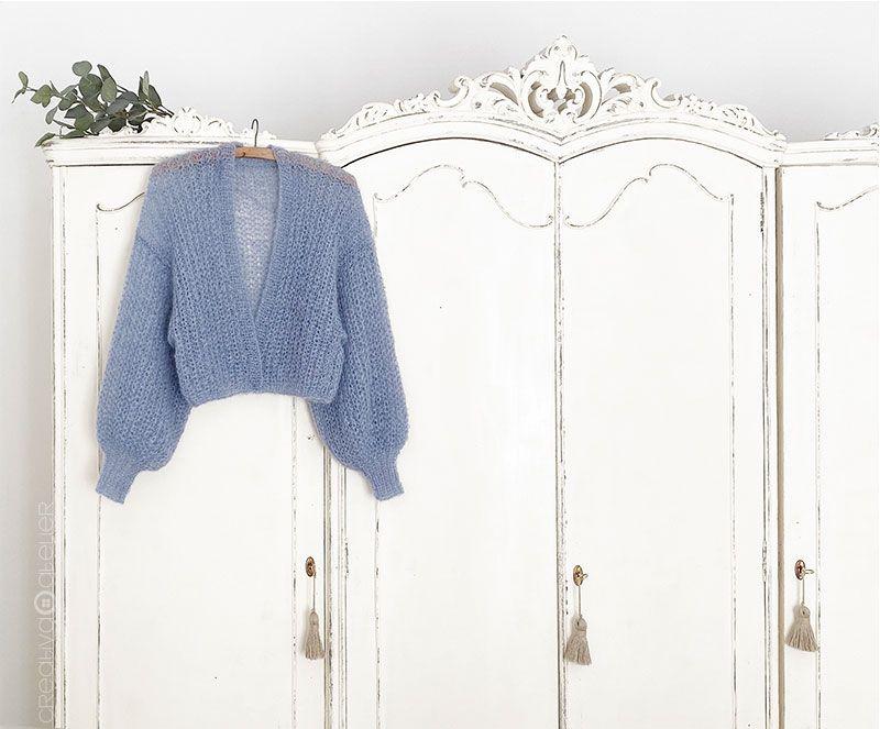 Cómo tejer un Cardigan de Mohair a dos agujas- Cloud Cardi - Patrón y Tutorial -