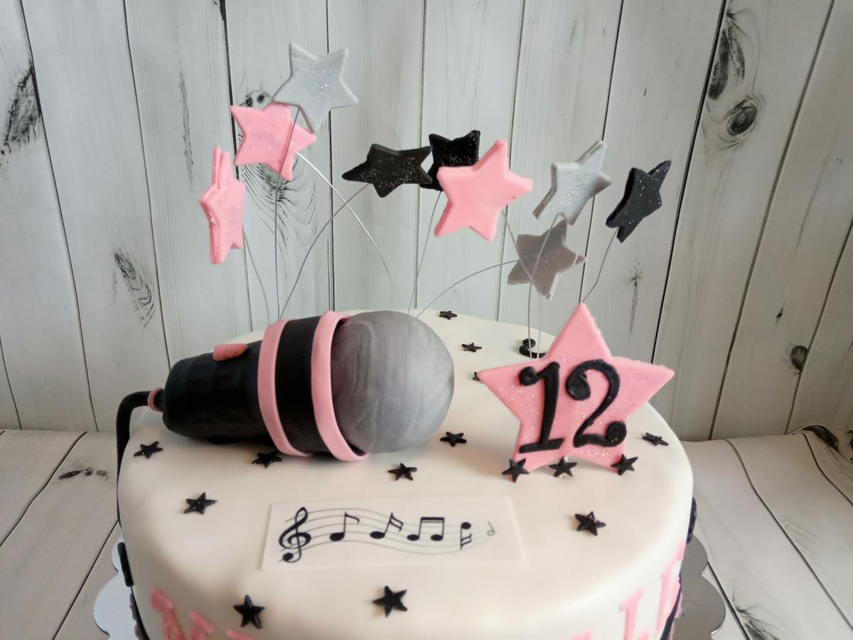 Detalle microfono y estrellas